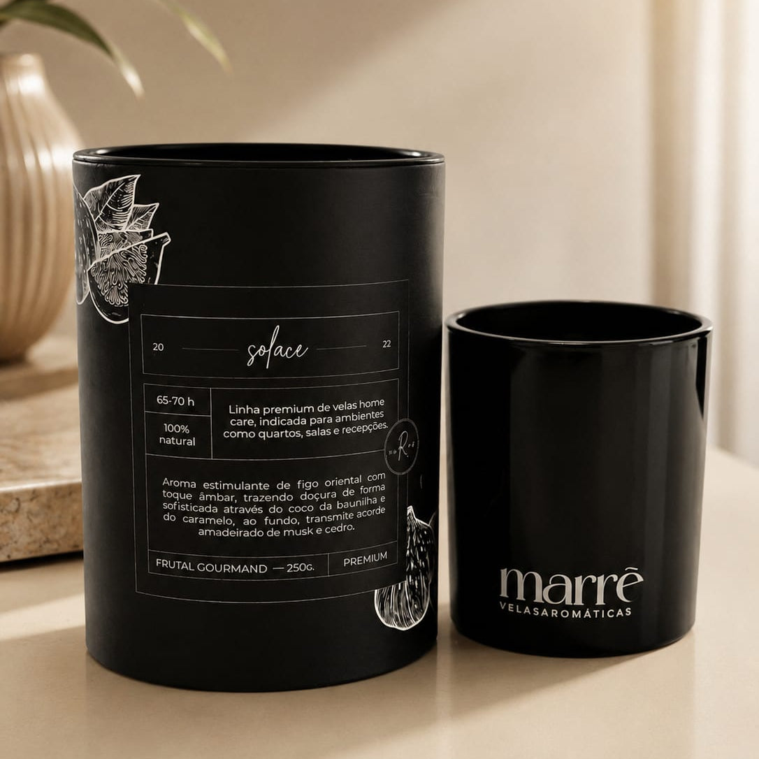 Vela Aromática Solace 250g - Figo do Oriente | Marrê