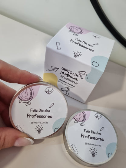 Caixa Personalizada com 4 Mini Velas | Marrê