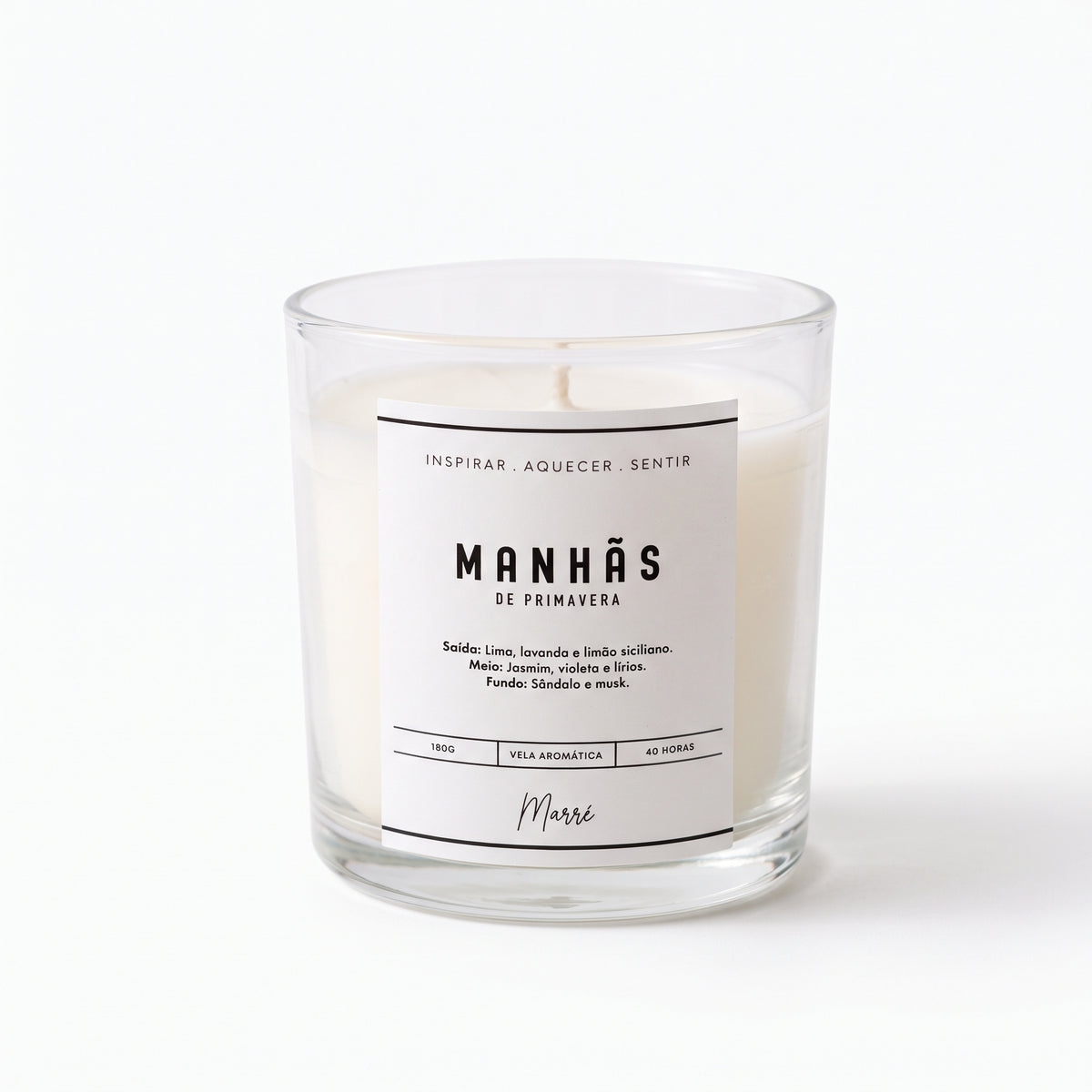Vela Manhãs de Primavera 180g - Chá branco  | Marrê